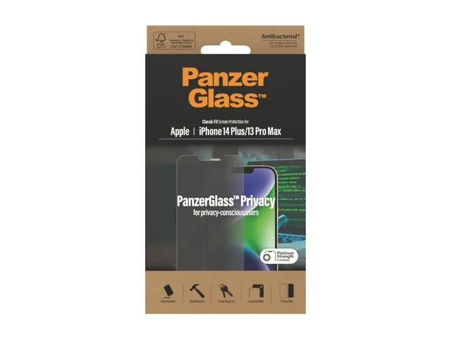 PanzerGlass Privacy Screen Protector iPhone 14 Plus |13 Pro Max| Cl