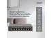 8-poorts Gigabit Switch, desktop, onbeheerd, metalen behuizing