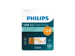 USB stick 3.2 Philips Click USB-C 128GB oranje