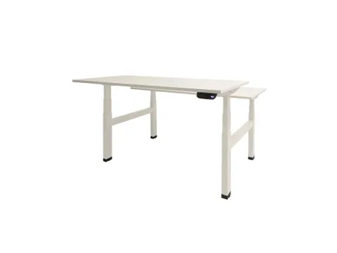 Dextro Plus Duo Zit-sta Bureau Elektrisch 140x80 Krijtwit 25mm Wit