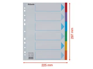 Tabbladen Esselte A4 11-Gaats Karton 6-Delig Kleur - 3