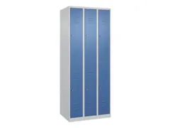 dubbeldekse locker,HxBxD 1850x750x500mm,3x2vak.,vak B 250mm,cil.-slot