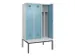 locker met bank,voor scheiding van kleding,HxBxD 2120x1200x815mm,3vak