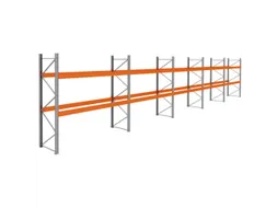 palletstelling,basis+4xaanbouw,HxBxD 3360x18600x1100mm,vakl. 3400kg