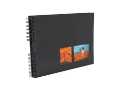 Fotoalb spir 50p Zw 32x22cm MILANO Zwart
