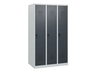schoollocker,HxBxD 1530x900x500mm,3vak,vak B 300mm,draaigrendel - 2