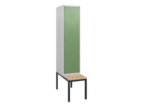 locker met bank,HxBxD 1950x400x815mm,1vak,vak B 400mm,cil.-slot