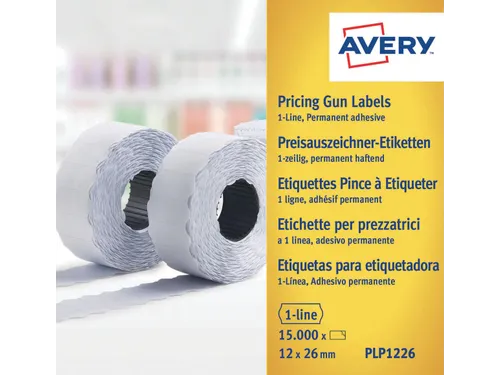 YPLP1226 etiketten voor prijstang permanent 12 x 26mm