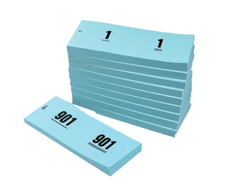Nummerblok 42x105mm nummering 1-1000 blauw 10 stuks