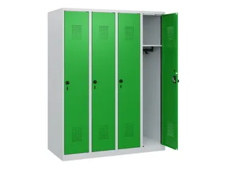 schoollocker,HxBxD 1530x1200x500mm,4vak,vak B 300mm,draaigrendel - 1