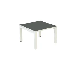 Bijzettafel 400X600X600Mm Antraciet 4Voeten Wit Vierkante Buis - 1