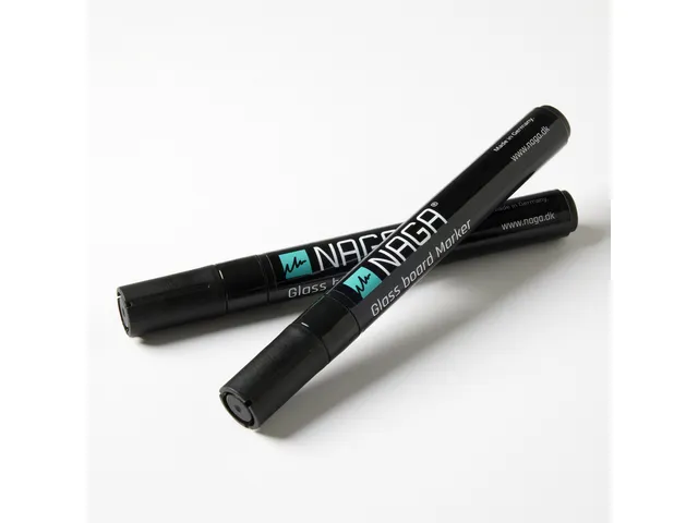 Glasbordmarker 4,5mm Naga set a 2st. zwart