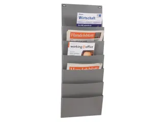 kantoorplanner,6vakken,HxB 900x345mm,plank(en) PP,antraciet - 2