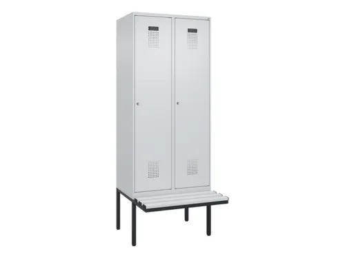 locker met bank,HxBxD 2120x800x815mm,2vak,vak B 400mm,cilinderslot
