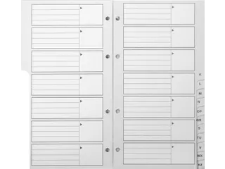 Telefoonregister navulling Kangaro A-Z 200x100mm 4-rings - 3