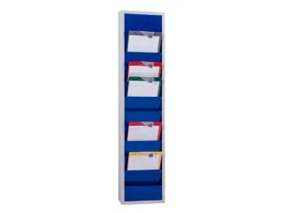 orderplanner,10vakken,HxBxD 1278x315x74mm,plank(en) plaatstaal,blauw - 3