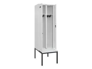 locker met bank,voor scheiding van kleding,HxBxD 2120x600x815mm,2vak - 1