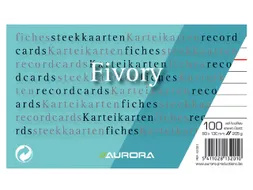 Systeemkaart Aurora 130x80mm lijn met rode koplijn 210gr wit 100 vel