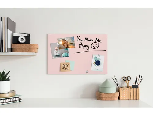 Glas Magneetbord Sigel Artverum mat rosé 60x40cm