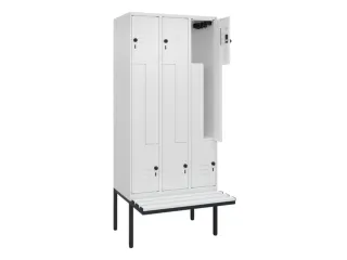 Z-garderobekast,HxBxD 2120x900x815mm,6vak,vak B 300mm,draaigrendel - 2