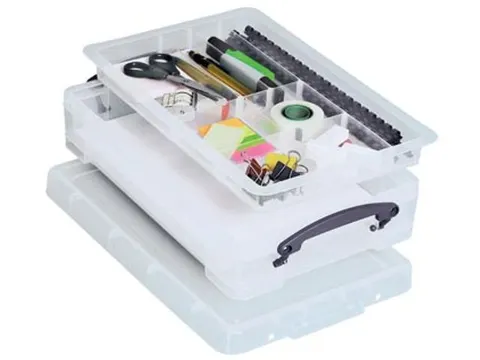 Opbergbox Really Useful 4 liter inclusief vakkenverdeler 395x255x88mm