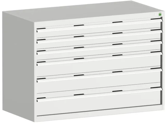 ladekast 900x1300x650mm 6laden zware lasten RAL7035 front RAL7035