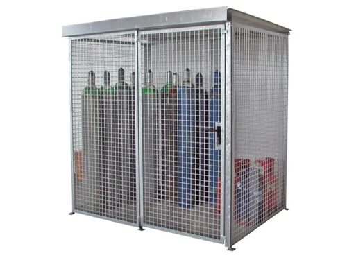 Gasflessendepot Staal/Gaas Hxbxd 2180x2100x1500mm 48 Gasflessen