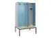 locker met bank,voor scheiding van kleding,HxBxD 2120x1200x815mm,4vak