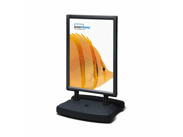 Stoepbord 70x100cm Swing Zwart Plastic Voet