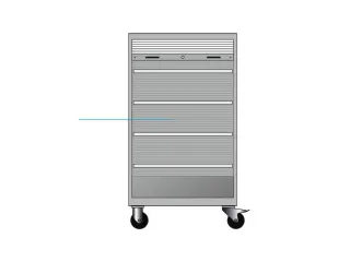 Mobiele roldeurkast 1813x1005x691mm 4xStalen bodem cil.-slot Antraciet - 1