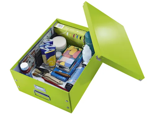 Opbergbox WOW Click & Store 369x200x482mm groen 85% gerecycled karton