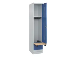 locker met bank,HxBxD 1950x400x815mm,1vak,vak B 400mm,draaigrendel