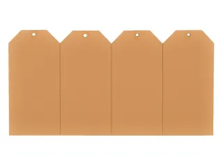 Verzendlabel 38x80mm Chamois Versterkt Oogje - 1