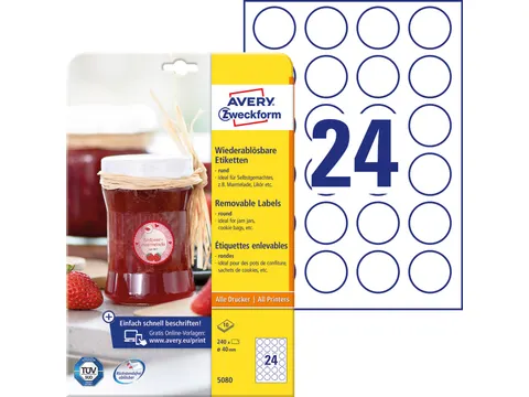 Ronde Etiketten Diameter 40 Mm Wit