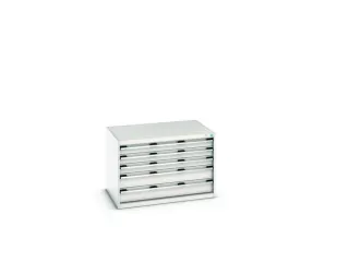 ladekast HxBxD 700x1050x750mm 5laden romp RAL7035 front RAL7035 - 7