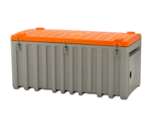 Opbergbox 750l H 800 x 1700x 840mm Met Zijdeur Grijs/Oranje