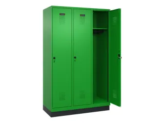 locker,HxBxD 1950x1200x500mm,3vak,vak B 400mm,draaigrendel,sokkel - 2