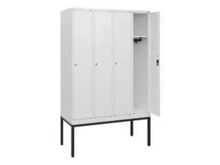 locker,HxBxD 1950x1200x500mm,4vak,vak B 300mm,cil.-slot,voetonderstel - 2