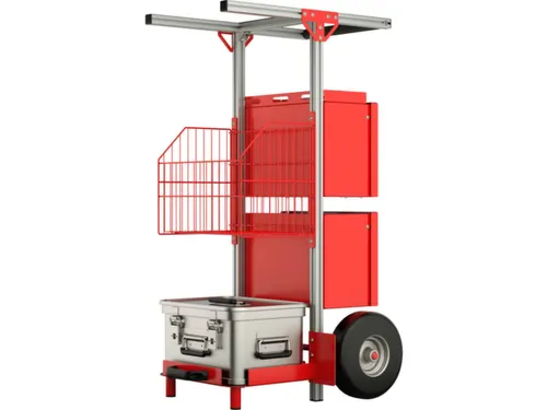 bhv-wagen,draagverm. 47,8kg,PU-banden,HxBxD 1147x570x636mm,aluminium