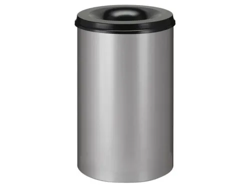 prullenmand zelfblussend 110 liter HxØ 720x470mm kop zwart aluminium