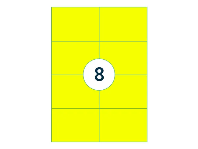 Etiket Rillprint 105x74mm fluorgeel 800 etiketten