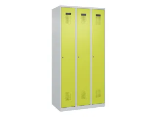 locker,HxBxD 1850x900x500mm,3vak,vak B 300mm,cil.-slot,staand op vloer - 3