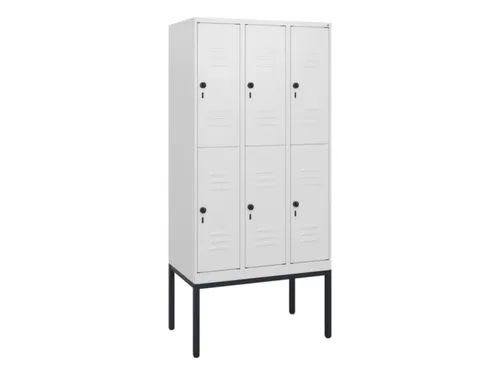 dubbeldekse locker,HxBxD 1950x900x500mm,3x2vak.,vak B 300mm