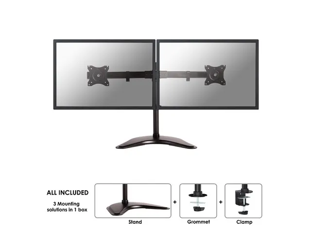 Neomounts Monitorarm 2 Schermen 27inch Zwart Nm-d335dblack