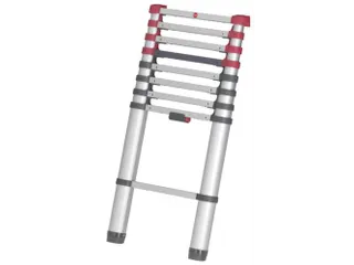 telescopische aanlegladder,9,sporten,balk L 2,64m,aluminium - 1