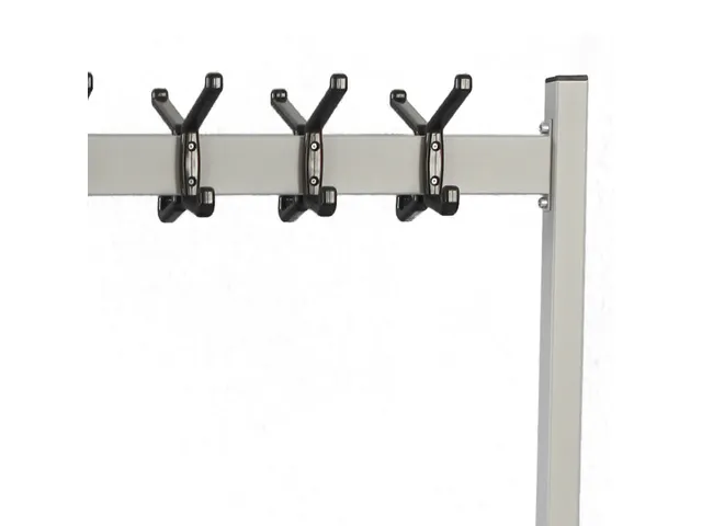 Verrijdbaar garderoberek dubbelzijdig zilver zwart