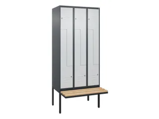 Z-garderobekast,HxBxD 2120x900x815mm,6vak,vak B 300mm,cil.-slot - 1