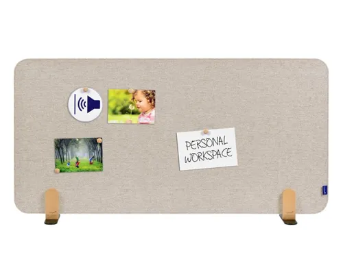 Elements Bureauscherm akoestisch 60x120cm Beige Houders