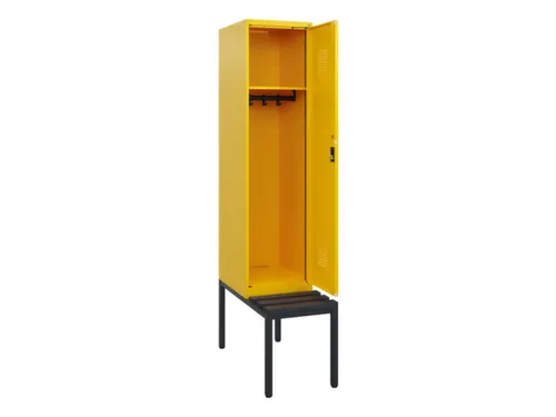 locker met bank,HxBxD 1950x400x815mm,1vak,vak B 400mm,cilinderslot