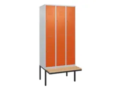 Dubbeldekse dekenkist,HxBxD 2120x900x815mm,3x2vak.,vak B 300mm